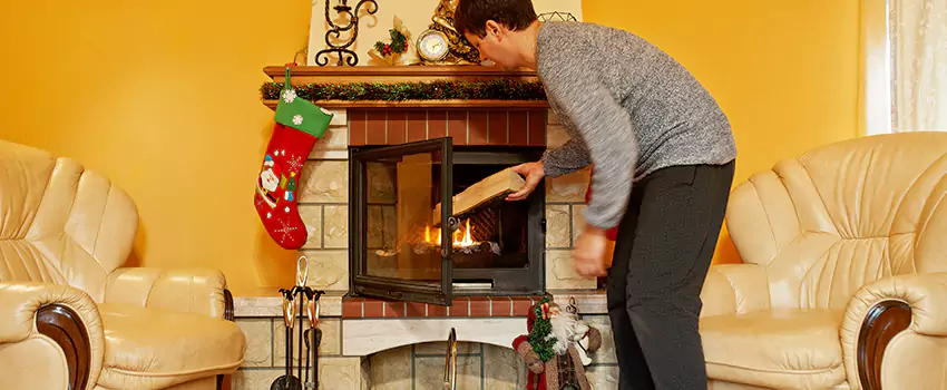 Rusted Metal Fireplace Restoration in Evanston, Illinois